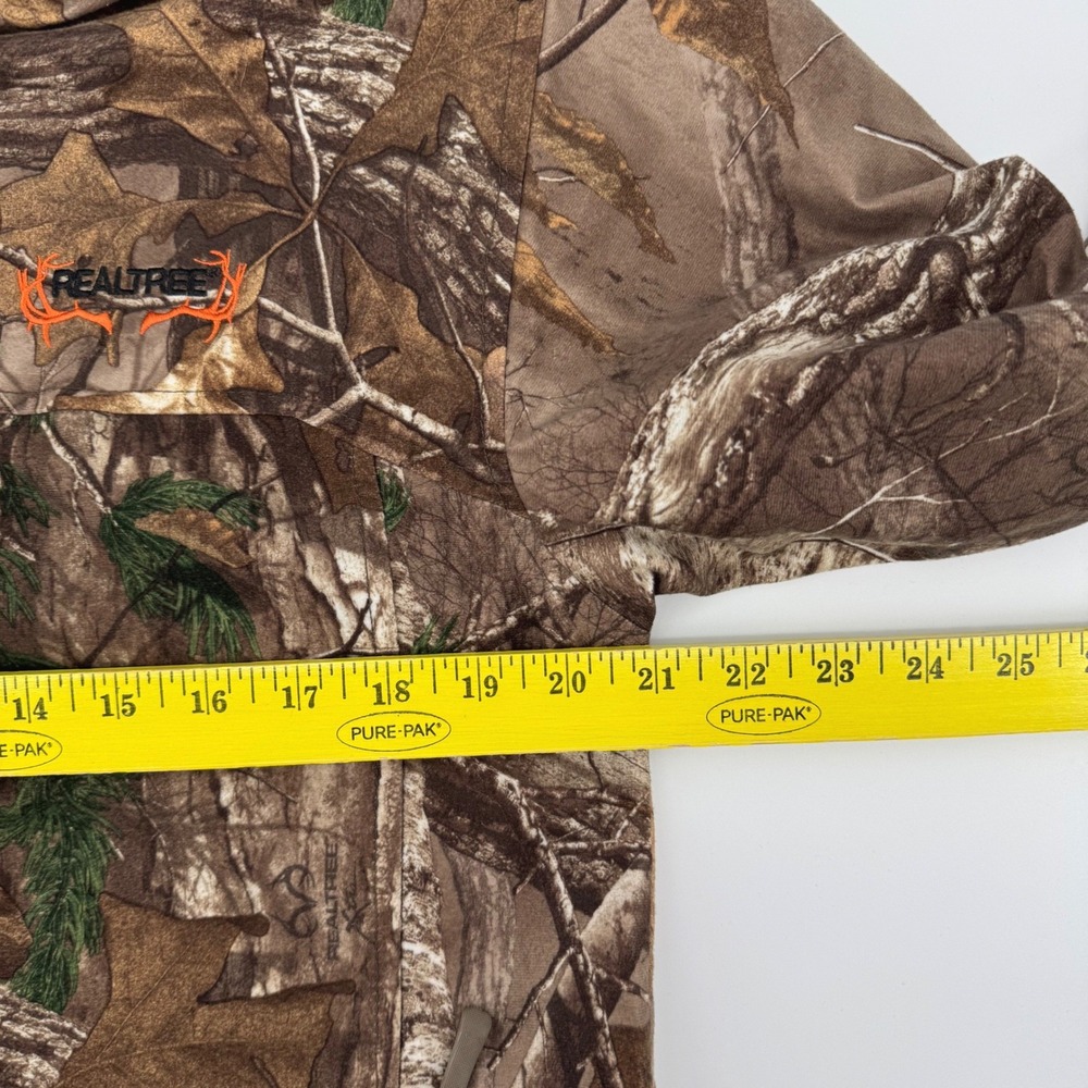 Realtree Xtra Camo Hooded Full Zip Hunting Jacket Mens Medium Brown Tree Pattern - Picture 6 of 8
